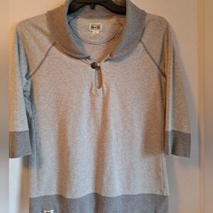 Converse Women's Light Gray Buttoned Sweatshirt